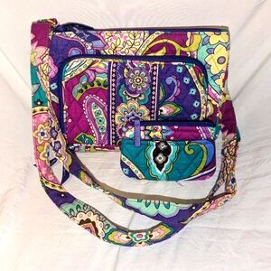 Vera Bradley quilted crossbody bag and matching coin purse